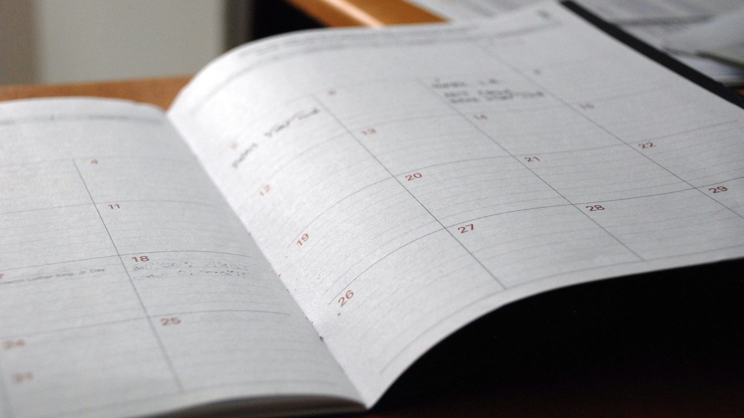 Calendar planning for end of year campaign